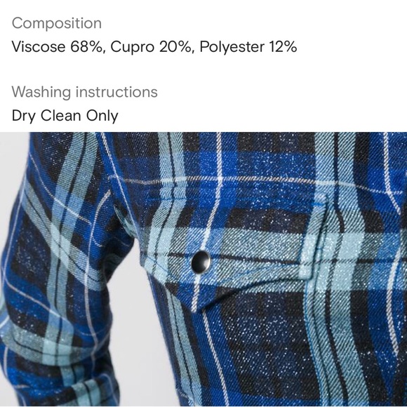 SOLD♦️SAINT LAURENT Metallic Plaid Shirt $690 - Picture 6 of 6